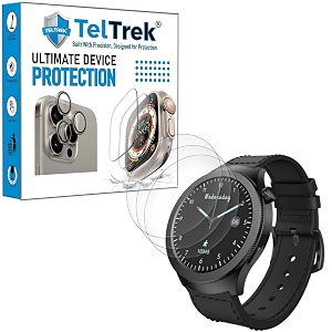 3 pack screen guard compatible with noise noisefit halo 2 mod smartwatch 146 inch hydrogel tpu screen protector not a tempered glass screenguard