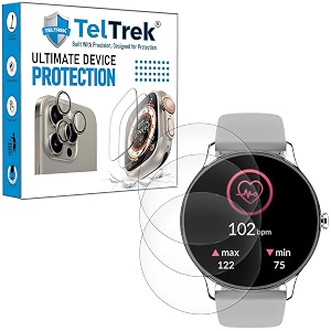3 pack screen guard compatible with noise twist go smart watch 139 inch smartwatch hydrogel tpu screen protector not a tempered glass screenguard