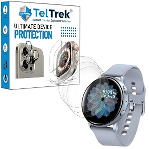 3 pack screen guard compatible with samsung galaxy watch active smartwatch hydrogel tpu screen protector not a tempered glass screenguard