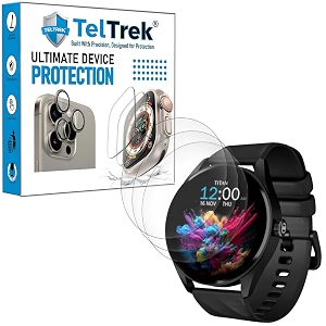 3 pack screen guard compatible with titan crest 14334 inch smartwatch hydrogel tpu screen protector not a tempered glass screenguard