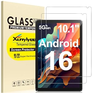 xunylyee screen protector for urao c107 101 inch tablet tempered glass 9h hardness tempered glass 2 pack