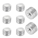 Screw Caps for Light Fixtures, Metal M4 Threaded Cap Nuts, 0.25 inch in Height x 0.35 inch in Diameter, 8 Packs Replacement for Outdoor Light,Pendant,Wall Sconce,Chandelier (Silvery)