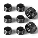 Screw Caps for Light Fixtures, Metal M4 Threaded Cap Nuts, 0.25 inch in Height x 0.35 inch in Diameter, 8 Packs Replacement for Outdoor Light, Pendant, Wall Sconce, Chandelier, Ceiling Lights (Black)