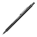 Scrikss 0.5mm Mechanical Clutch Lead Pen Pencil Matt Black Brass Body Push Mechanism Graph-X Series Eraser Included