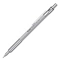 Scrikss 0.5mm Mechanical Clutch Lead Pen Pencil Satin Chrome Brass Body Push Mechanism Graph-X Series Eraser Included