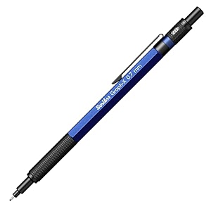 scrikss 07mm mechanical clutch lead pen pencil blue body graph-x series eraser included