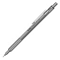 Scrikss 0.7mm Mechanical Clutch Lead Pen Pencil Satin Grey Brass Body Push Mechanism Graph-X Series Eraser Included