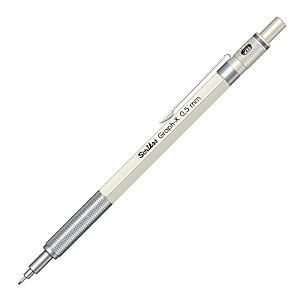 scrikss 05mm mechanical clutch lead pen pencil ivory brass body push mechanism graph-x series eraser included