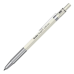scrikss 20mm mechanical clutch lead pen pencil ivory brass body push mechanism graph-x series mini removable sharpener