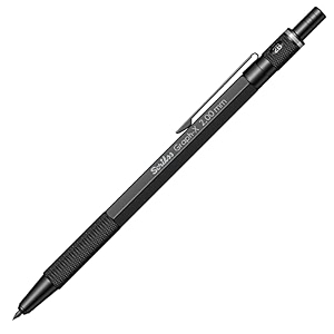 scrikss 20mm mechanical clutch lead pen pencil matt black brass body push mechanism graph-x series mini removable sharpener