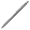 Scrikss 2.0mm Mechanical Clutch Lead Pen Pencil Satin Grey Brass Body Push Mechanism Graph-X Series Mini Removable Sharpener