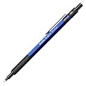Scrikss 2.0mm Mechanical Clutch Lead Pen Pencil Matt Black Brass Body Push Mechanism Graph-X Series Mini Removable Sharpener