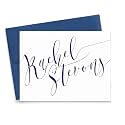 Script Personalized Stationary for Women, FOLDED NOTE CARDS, Personalized Note Cards for Women, Elegant Personalized Stationery Set with Envelopes, Your Choice of Colors and Quantity