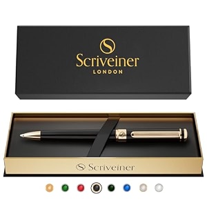 scriveiner black ballpoint pen pen gift set for men amp women professional executive office