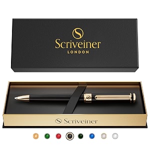 scriveiner black ballpoint pen pen gift set for men amp women professional executive office