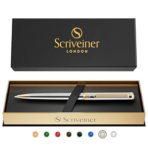 scriveiner quicksilver chrome ballpoint pen