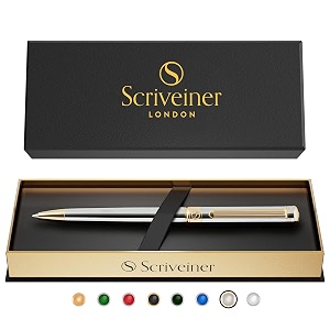 scriveiner quicksilver chrome ballpoint pen