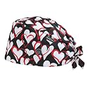 Scrub Caps for Women with Buttons, Classic Surgical Caps