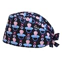 Scrub Caps for Women with Buttons, Classic Surgical Caps