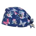 Scrub Caps for Women with Buttons, Classic Surgical Caps