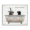 Scrub a Dub Dog Bath Humor, 11 x 14 Inch Framed Giclée Print