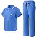 Scrubs for Women Short Length Zip Polo