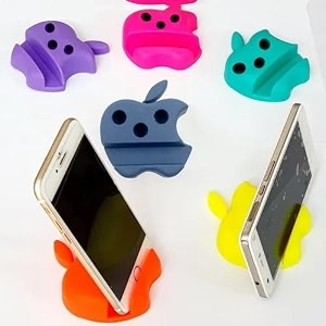 scts pen apple_shape mobile holder phone stand for all smartphones shaped pen and pencil holder multicolour pack of 9