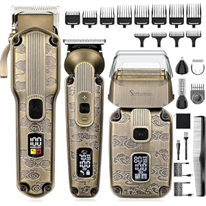 scttomon beard trimmer kit hair clipper set professional hair trimmer electric foil shaver razor for men haircutting machine for barber clippers and trimmers grooming kit nose body hair trimmer