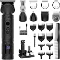 Scttomon Beard Trimmer for Men Professional Mens Beard Grooming Kit T-Blade Trimmer Razor Nose Body Trimmer Hair Cutting Kit Cordless 7 in 1 Black
