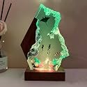 Scuba Diver Ocean Resin Lamp, Handmade Resin Night Light with USB Port