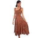 Scully Women's Women's Lace-Up Jacquard Midi Dress - HC118 XX- US Beige