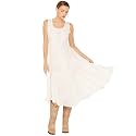 Scully Ash Grey Full Length Lace-Up Front Womens Sleeveless Dress HC118