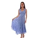 Scully Ash Grey Full Length Lace-Up Front Womens Sleeveless Dress HC118