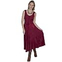 Scully Ash Grey Full Length Lace-Up Front Womens Sleeveless Dress HC118