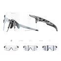 SCVCN Photochromic Cycling Glasses Sports Sunglasses Men Women Clear Bicycle MTB UV400 Protection TR90 Frame Bike