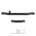 SCX24 Steering Links Aluminum Steering Linkage Set High-Tightening Links for Axial SCX24 1/24 Upgrades (Black)