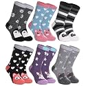 SDBING Kids Merino Wool Hiking Socks - Toddler Boys &amp; Girls Warm Thick Thermal Winter Crew Socks - 6 Pairs