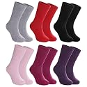 SDBING Kids Merino Wool Hiking Socks - Toddler Boys & Girls Warm Thick Thermal Winter Crew Socks - 6 Pairs