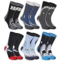 SDBING Kids Merino Wool Hiking Socks - Toddler Boys & Girls Warm Thick Thermal Winter Crew Socks - 6 Pairs