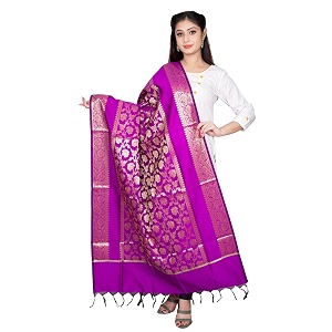 women39s art silk woven banarasi jacquard dupatta