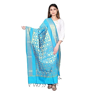 women39s art silk woven banarasi jacquard dupatta