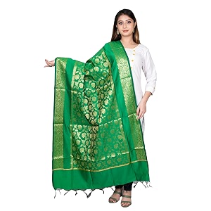 women39s art silk woven banarasi jacquard dupatta