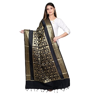 women39s art silk woven banarasi jacquard dupatta