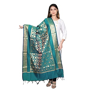 women39s art silk woven banarasi jacquard dupatta