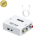 SDMINITEK  TV-out Cable MINI HDMI2AV Converter For Tv With resolution 1080p Hd Video Converter (White, For TV)