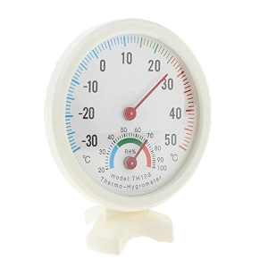 round clock shape analog temperature humidity meter thermometer hygrometer