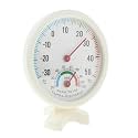 Round Clock Shape Analog Temperature Humidity Meter Thermometer Hygrometer