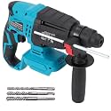 SDS-Plus Rotary Hammer Drill for Makita 18V Battery, 1-1/8" 2J Cordless Concrete Drill