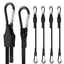 SDTC Tech 12 Inch Adjustable Bungee Cords with Carabiner Hooks