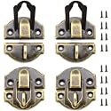 SDTC Tech 4-Pack Antique Bronze Decorative Hasp Retro Jewelry Box Latch